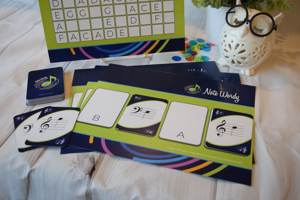 Music Note Identification Game Note Wordy 2 Etsy