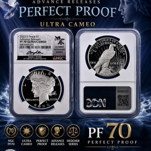 2023-S Proof Peace Silver Dollar NGC PF 70 UC Advanced Releases - Cert# Varies