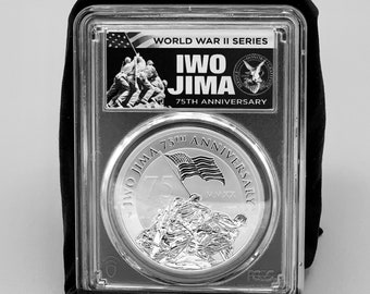 2020 Tuvalu 75th Anniversary of Iwo Jima Battle 1oz Silver Coin PCGS MS70 FDI