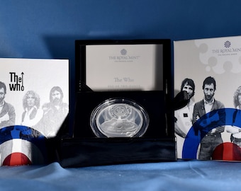 2021 Great Britain 2oz Silver 5 Sterling Pounds The Who Proof Coin - Limited Mintage of 550!!!