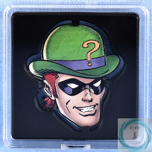 2022 2Dollar Niue 1oz Pure Silver Faces of Gothem &quot;The Riddler&quot; Proof Coin