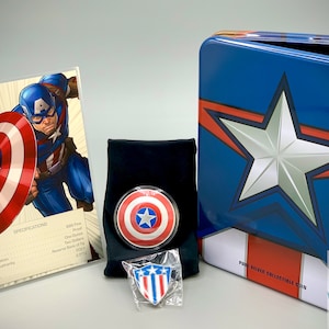 Moneda de curso legal a prueba de plata pura Fiji 2021 de 1 oz con el escudo del Capitán América: ¡certificados por menos de 100!