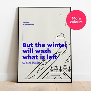 Seasons - Future Islands ispirato stampa Fine Art A4 / A3 / A2 - Stampa musicale - Arte murale - Decorazione per la casa - Stampa di design