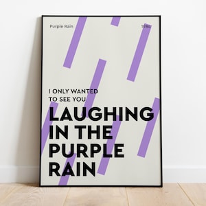 Purple Rain - Prince inspired A4 / A3 / A2 Fine Art print - Music Print - Wall Art - Home Decor - Design Print