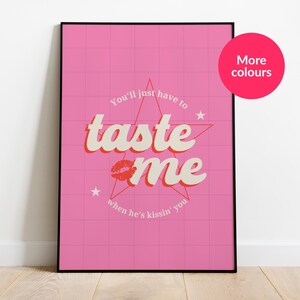 Schmeck mich | Songtexte Poster | Inspiriert Lyrischer Druck | A4-A3-A2 | Galerie Wall Art