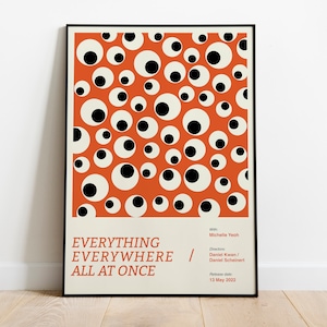 Everything everywhere all at Once Inspired Poster | Michelle Yeoh | Art Print | A4, A3, A2 | Mid-Century Modern, Movie Poster