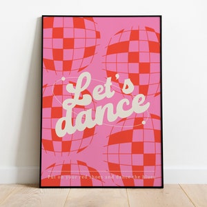 Let’s Dance-tryck, musikväggkonst, Bowie-inspirerad affisch, 80-talsmusikgåva, minimalistisk typografisk konst