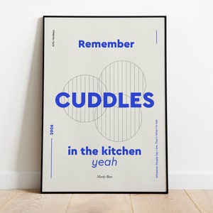 Arctic Monkeys - Mardy Bum - Cuddles in the kitchen Lyrics Print - Music Print - A4 A3 A2 - Unframed - Indie Rock Art