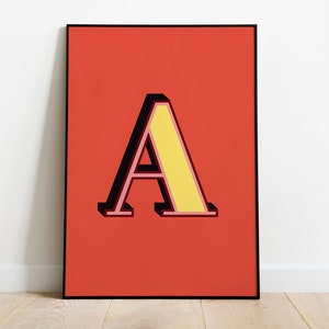 Letra Inicial - Personalizada - Personalizável - Cartaz de letras - Casa/Sala de estar/Quarto de bebê/Arte de berçário