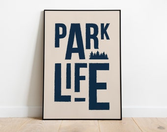 Parklife - Blur inspired - A4 / A3 / A2 Fine Art print - Wall Art - Home Decor - Design Print