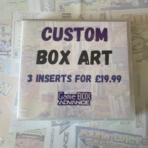 Custom Box Art Bundle for Clear DS Game Case x3 Inserts