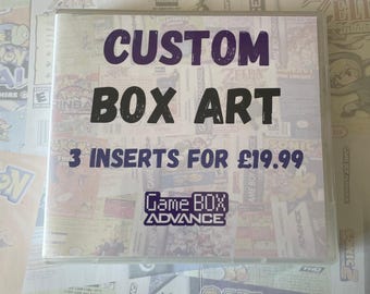Custom Box Art Bundle for Clear DS Game Case x3 Inserts