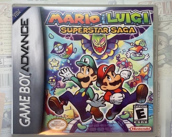 Mario & Luigi Superstar Saga GBA Box Art for Clear DS Case (Print Only)