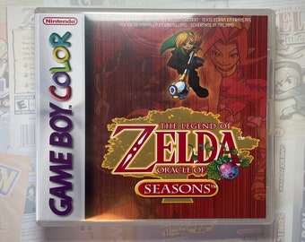 Zelda Oracle of Seasons GBC Box Art for Clear DS Case (Print Only)