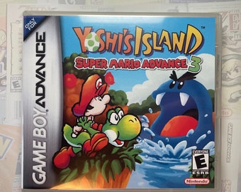 Super Mario Advance 3 Yoshi's Island GBA Box Art for Clear DS Case (Print Only)