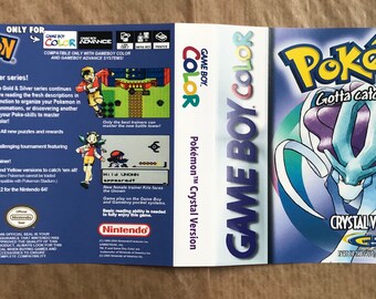 Pokemon Crystal Gba Etsy Pokemon Crystal Gba Etsy