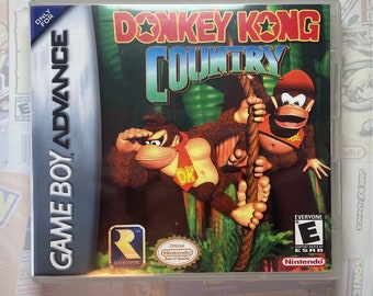 Donkey Kong Country GBA Box Art for Clear DS Case (Print Only)