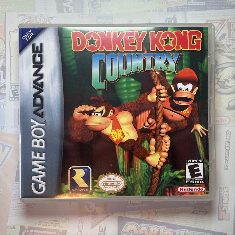 Donkey Kong Country GBA Box Art for Clear DS Case print Only Etsy