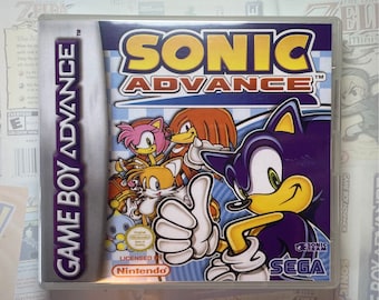 Sonic Advance GBA Box Art for Clear DS Case (Print Only)
