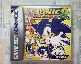 Sonic Advance 3 GBA Box Art for Clear DS Case (Print Only)