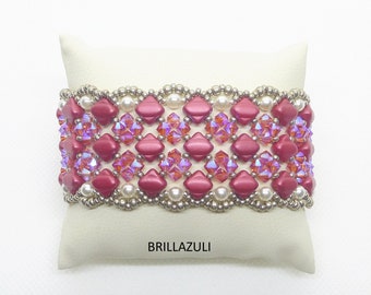 Montana Bracelet Pattern: Silky Beads, Bicone (Pdf Tutorial)