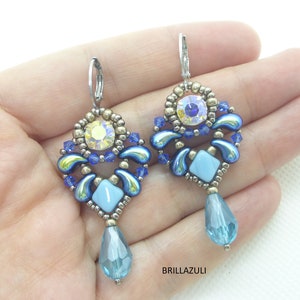Alya Beaded Earrings Pattern: Zoliduo Beadwork Tutorial (PDF tutorial)