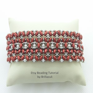 PDF Veline pattern, beading tutorial, beading pattern, superduo tutorial, superduo pattern, bracelet tutorial, bracelet pattern