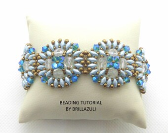 Tutorial da Pulseira Kendra Superduo: Padrão de Miçangas em PDF