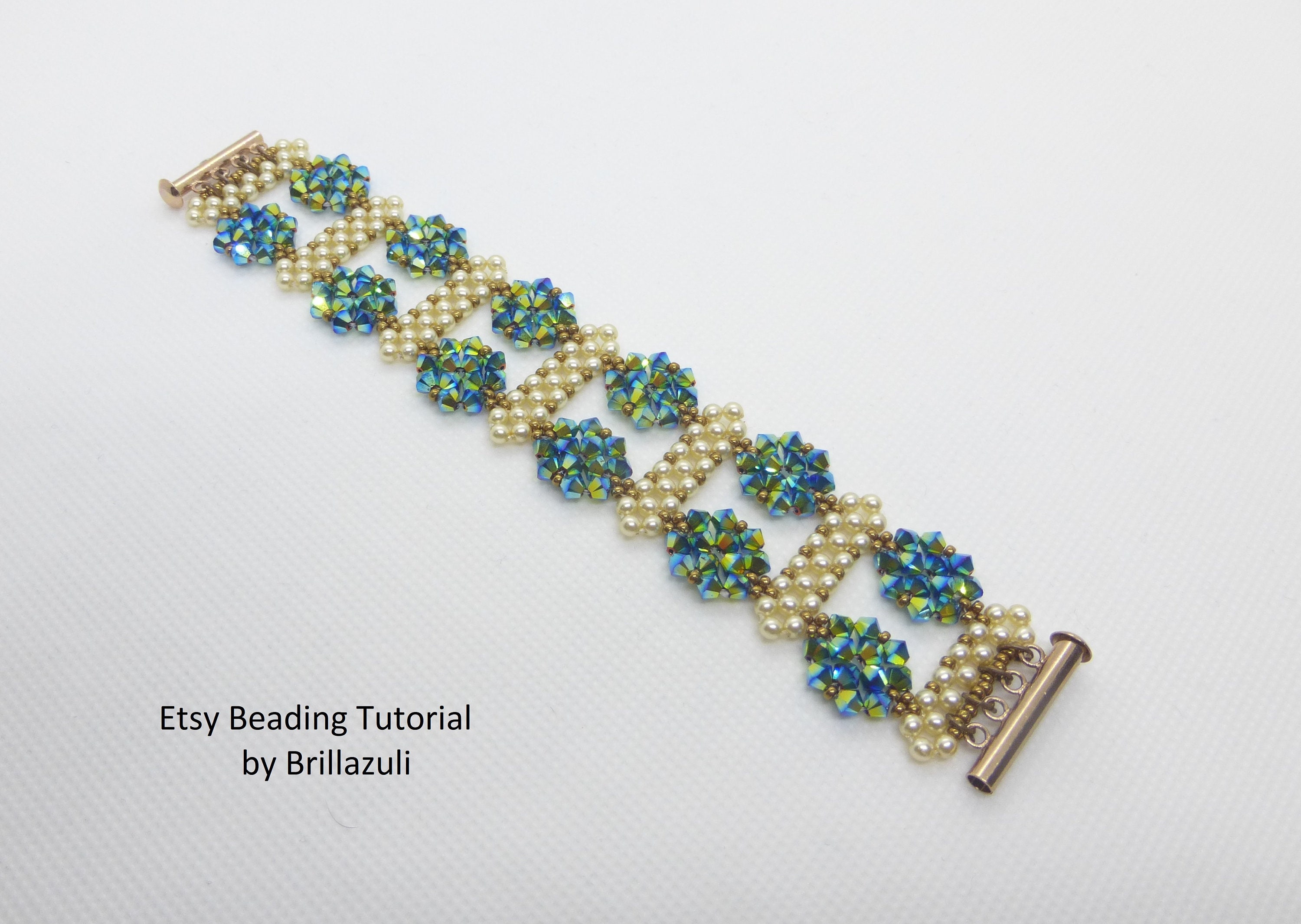 PDF Ariza Tutorial, Bracelet Beading Pattern, Beadweaving Tutorial, 4