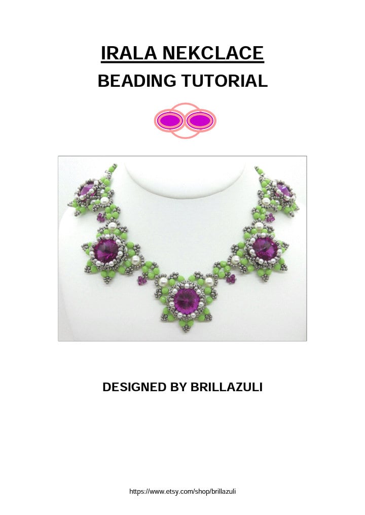 Irala Necklace Pattern: Beaded Rivoli Tutorial (pdf) - Etsy