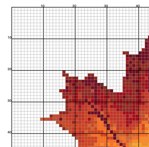 Fall Maple Leaf Beginner's Cross Stitch Pattern - Etsy