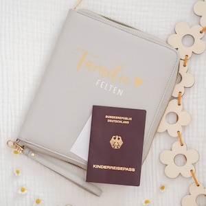 Personalisierter Familien Organizer | Hülle für Mutterpass U-Heft Impfausweis Reisepass Krankenkarte | Geschenk zur Schwangerschaft, Geburt
