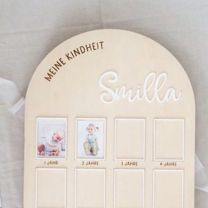 Meilensteintafel Kindheit 1-12 Jahre | personalisierter Fotorahmen für die Entwicklung vom Kind | Geschenk zur Geburt | ohcolli #11