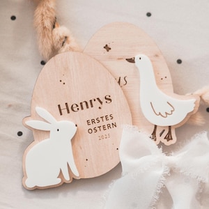 Meilensteinkarte mein erstes Ostern mit Name | Schild Ostern Baby | personalisiertes Osterschild | Osterdeko Hase Gans | Osterfoto  #48