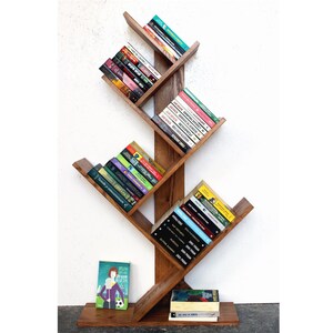 Solid Wood Oak // Bookcase "Tree" 8-2 //Home Decoration // Tree bookshelves, Living Room Shelf // Storage