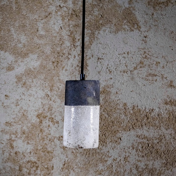 Suspension en céramique raku - lampe - luminaire - plafonnier - éclairage