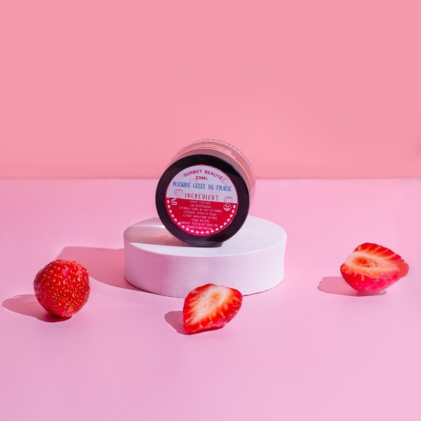 Masque Gelée de fraise gezichtsmasker met spatel/Strawberry Jelly gezichtsmasker/jelly gezichtsmasker met spatel