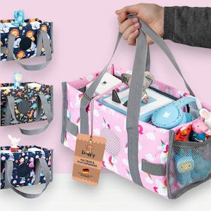 Toniebox Aufbewahrung - Kinderzimmer Aufbewahrung -  perfekt auch als Reisetasche - Geschenkidee für Aufbewahrung - verschiedene Motive.