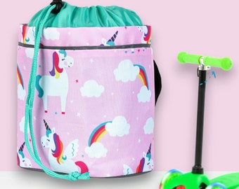 Sac de guidon enfants - adapté pour draisienne - tricycle - vélo pour enfants - licorne rose - accessoires de vélo - cadeau de Pâques - plusieurs couleurs