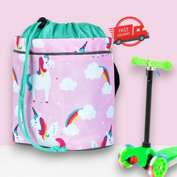 Lenkertasche Kinder - passend für Laufrad - Dreirad - Kinderfahrrad - Einhorn rosa - Fahrrad Accessoires - verschiedene Motive verfügbar