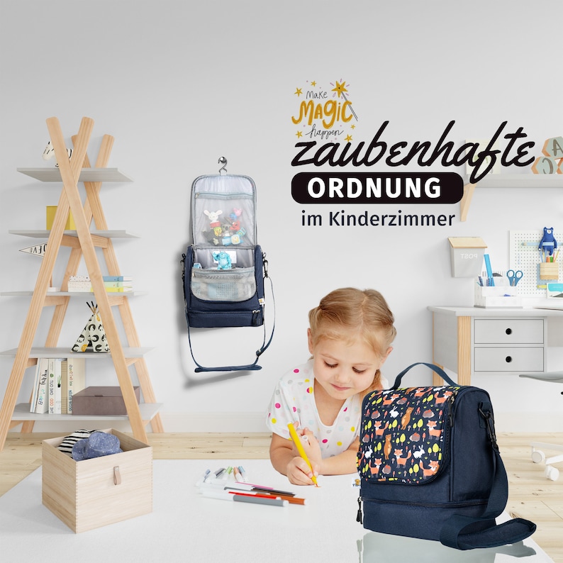 Toniebox-Tasche mit isoliertem Lunchbox-Fach, auch als Kulturbeutel oder Kindergarten-Tasche geeignet, Fox-Design Geschenk ab 2 Jahren Bild 3