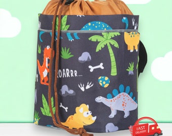 Sac de guidon de vélo d'équilibre - pour enfants - avec dinosaure - sac de guidon - pour vélos, scooters et tricycles - super cadeau pour les plus petits.