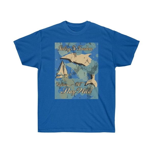 Vintage Design Sailing Shirt - Retro 1970's Style Sailing Sail Boat T-Shirt - SD16