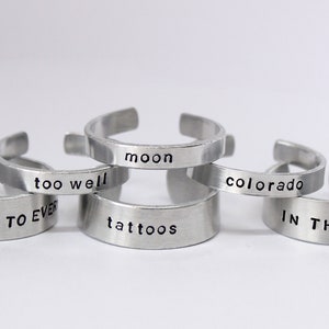 Reneé Rapp Inspired Hand Stamped Rings (everything to Everyone, Snow ...