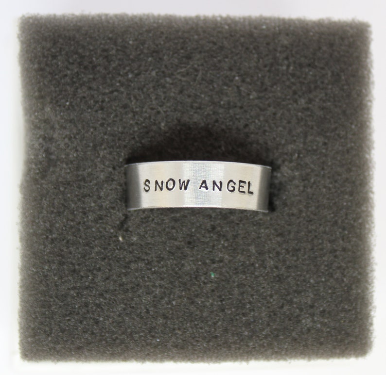 reneé rapp inspired hand stamped rings everything to everyone, snow angel, pretty girls, bruises and more snow angel