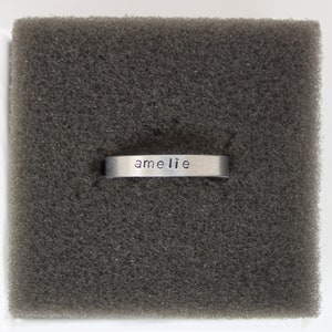 gracie abrams inspired hand stamped rings good riddance, amelie, feels like, rockland and more image 7