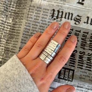 chappell roan inspired hand stamped rings (hot to go, pink pony club and more) image 4