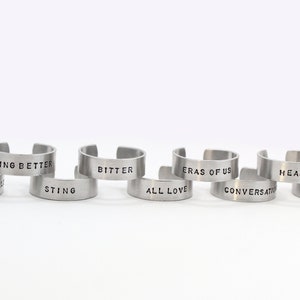 fletcher hand stamped rings girls girls girls, eras of us, girl of the dreams and more zdjęcie 1