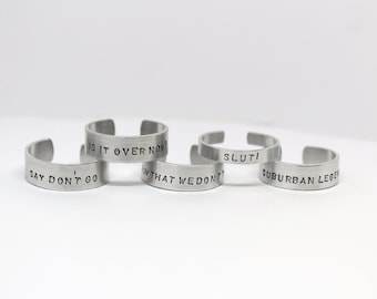 1989 (taylor's version) vault track inspired hand stamped rings