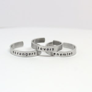 strangers, lovers, enemies (reneé rapp inspired) trio ring set